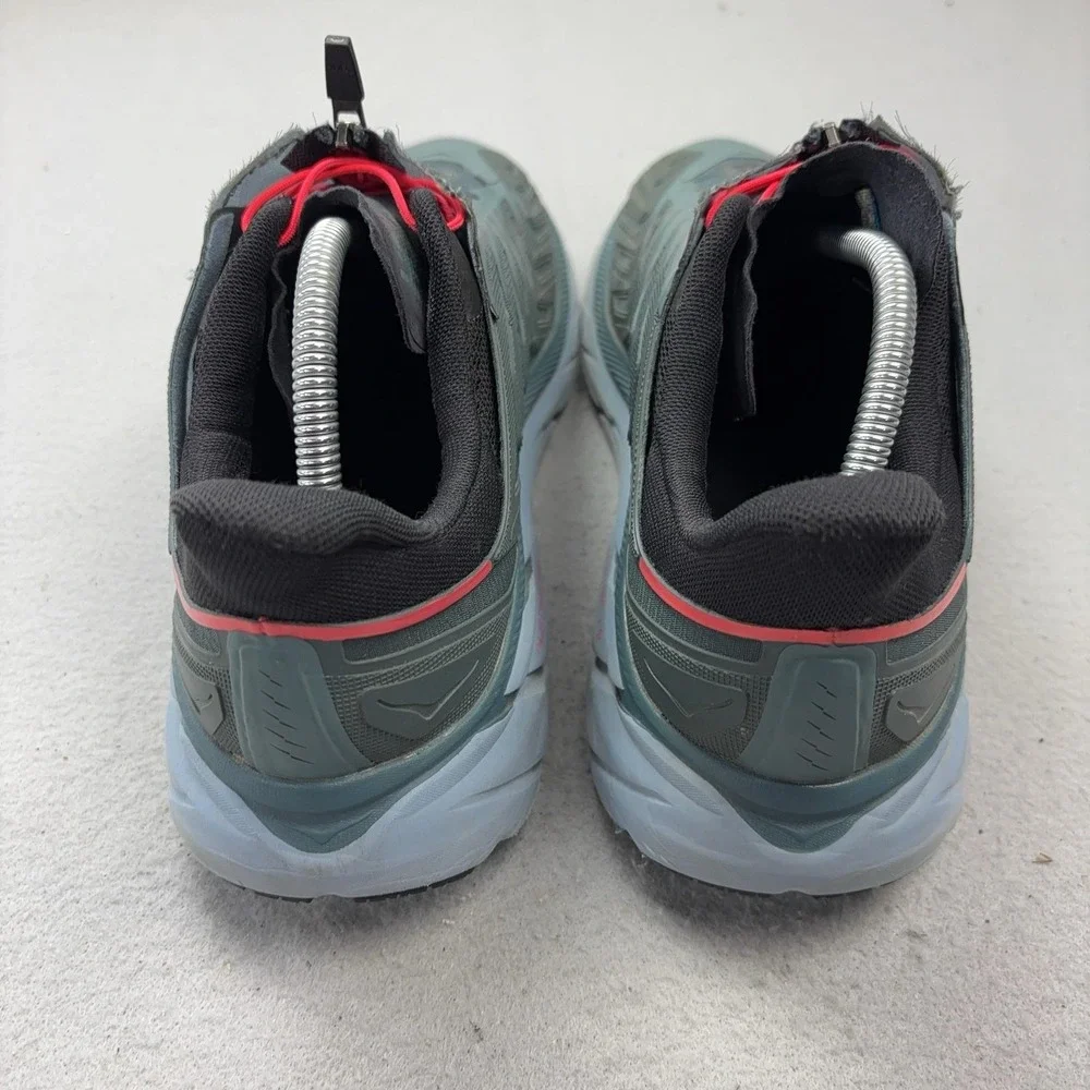 Hoka One One Project Clifton Running Shoes Mens Size 10 Gray Zip Cushioned